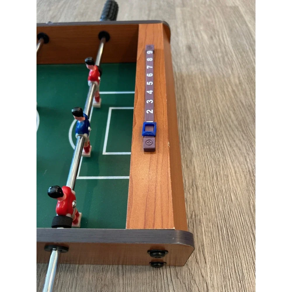 Vintage 20 Inch Mini Foosball Tabletop Game Soccer Kids Adults‎ Brown Excellent